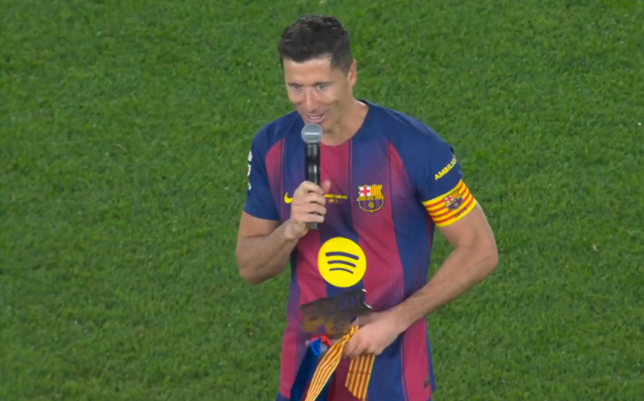 Wzruszające przemówienie Roberta Lewandowskiego. Polak pożegnał się z FC Barceloną [WIDEO] Obraz wpisu
