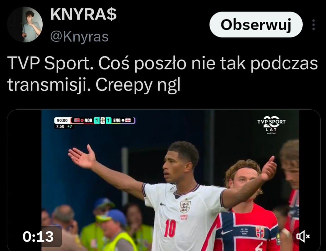 Przerwana transmisja meczu MŚ w TVP Sport. Nagle wybrzmiał tajemniczy komunikat Obraz wpisu