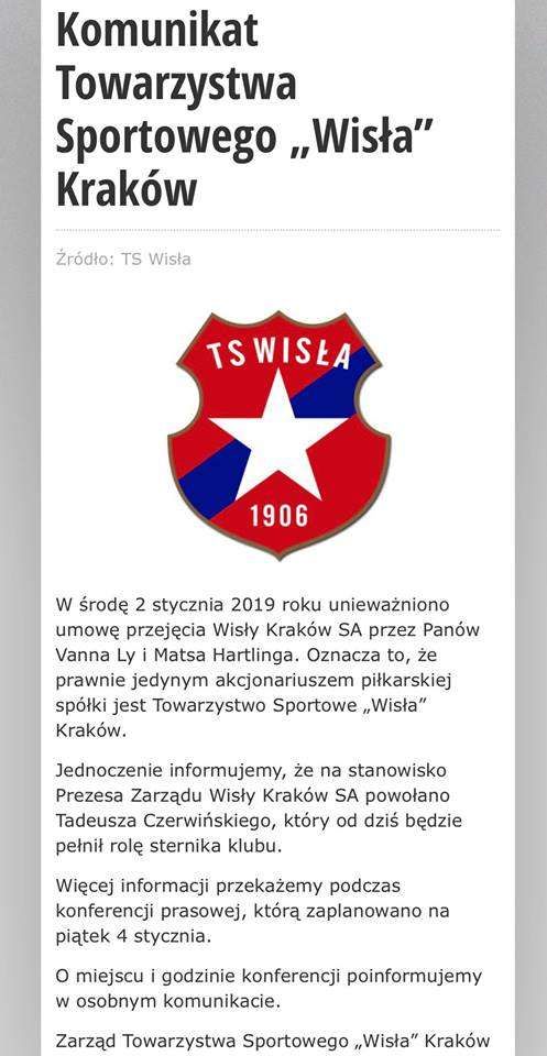 Nowy prezes Wisły współpracował z kibolami, zamieszany w oszustwa finansowe, związany z PRL Obraz wpisu