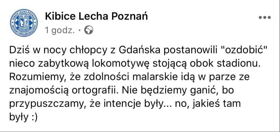 Kibice Lecha odpowiadają na akt wandalizmu kiboli Lechii! Przygotowali dla nich prezent Obraz wpisu