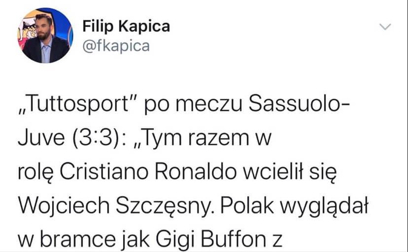 Włosi zachwyceni Szczęsnym! „Juve, postawcie mu pomnik” Obraz wpisu