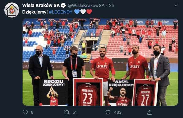 Tak kibice Wisły Kraków pożegnali swoje legendy! Obraz wpisu