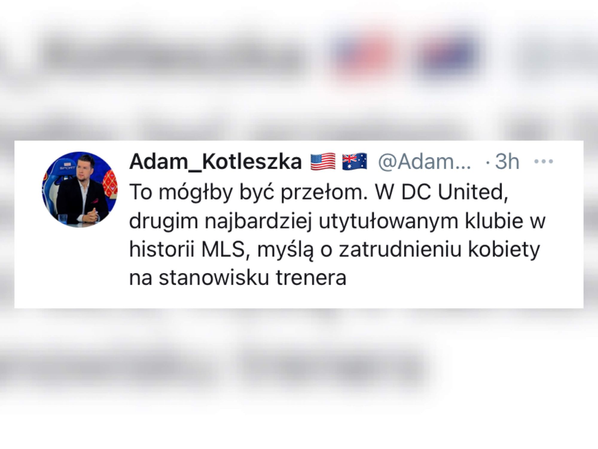 Zmiany kadrowe w DC United! Męską drużynę poprowadzi kobieta? Obraz wpisu