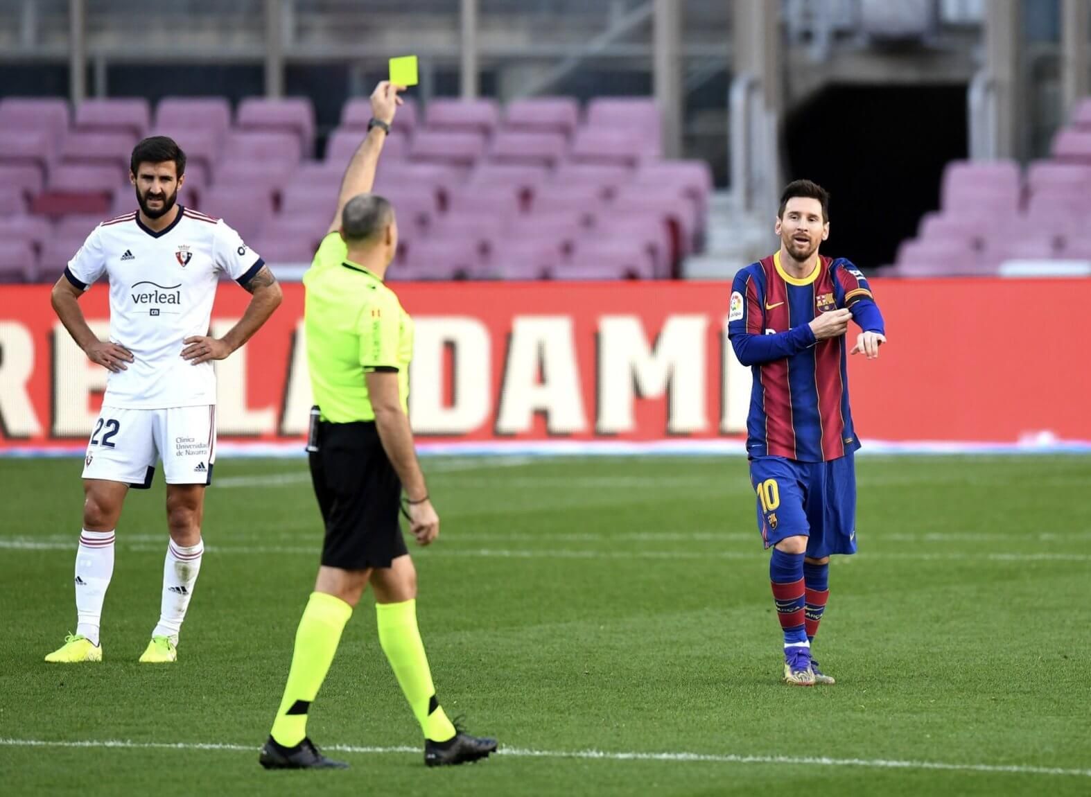 Arbiter meczu Barcelony upamiętnił Diego Maradonę i apeluje. „Mam nadzieję, że żółta kartka Messiego zostanie anulowana” Obraz wpisu
