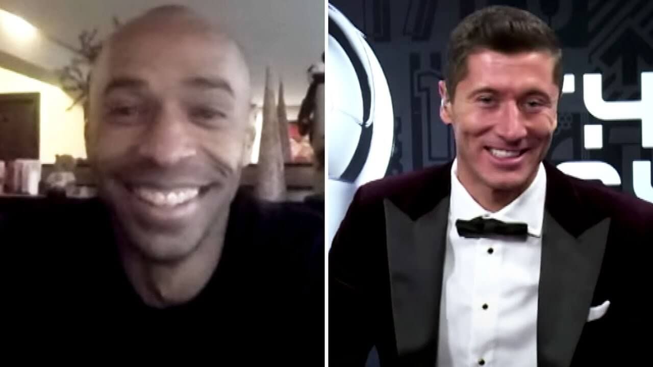 Lewandowski porozmawiał z idolem z dzieciństwa. Henry w pięknych słowach o Polaku Obraz wpisu