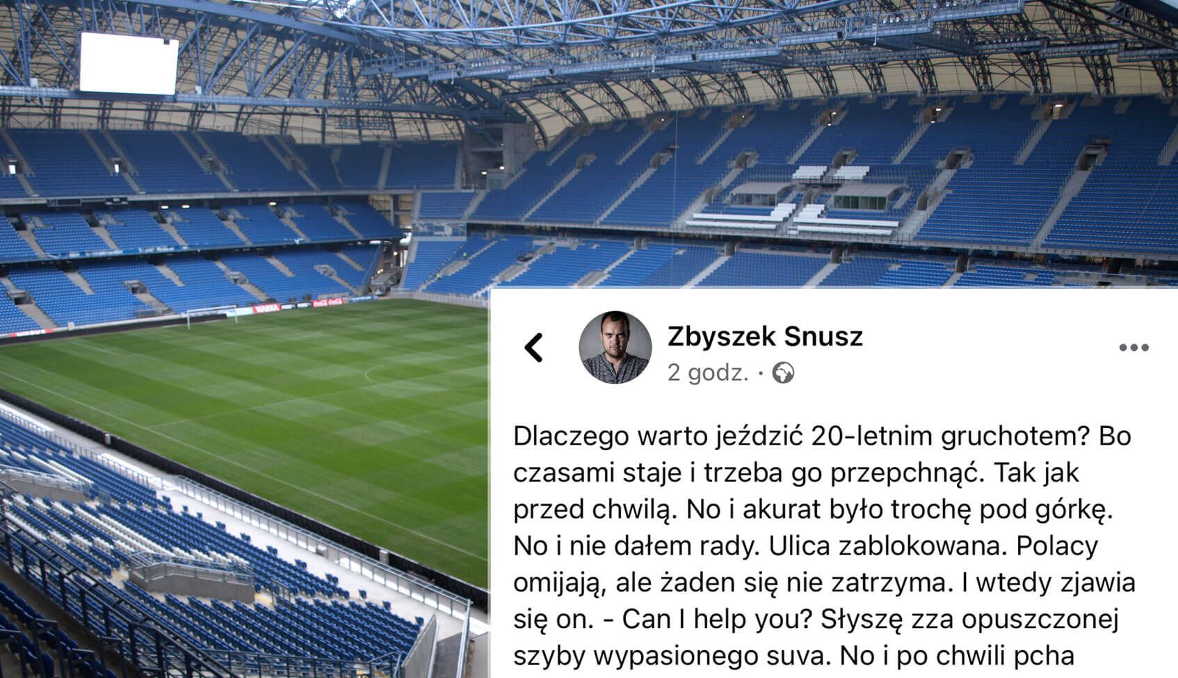 Piłkarz Lecha pomógł dziennikarzowi, któremu zepsuło się auto! Obraz wpisu
