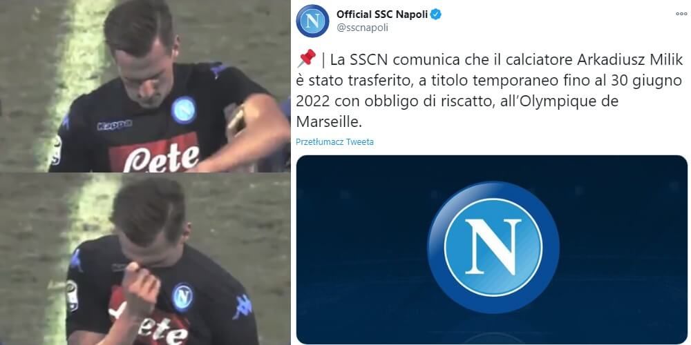 Milik z klasą, a Napoli bez. Polak prezentuje, jak godnie pożegnać się po rozstaniu [WIDEO] Obraz wpisu