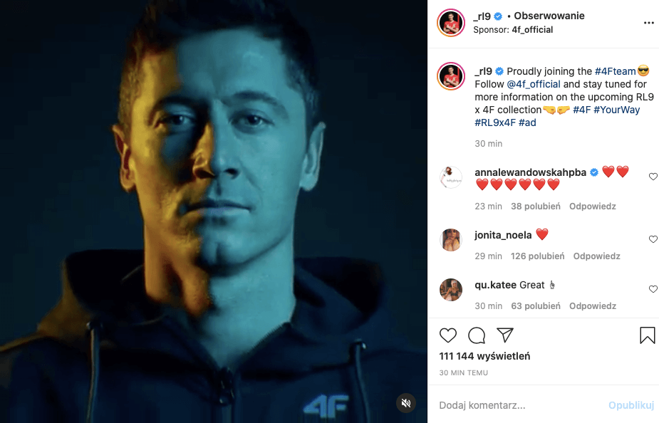 Lewandowski zmienia partnera technicznego! Napastnik twarzą polskiej marki Obraz wpisu
