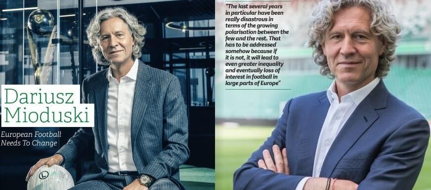Dariusz Mioduski na okładce prestiżowego magazynu. Właściciel Legii opowiada o potrzebnych zmianach w piłce nożnej Obraz wpisu