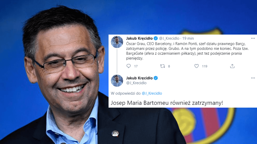 Pierwsze zatrzymania w Barcelonie! Wśród aresztowanych także Bartomeu Obraz wpisu