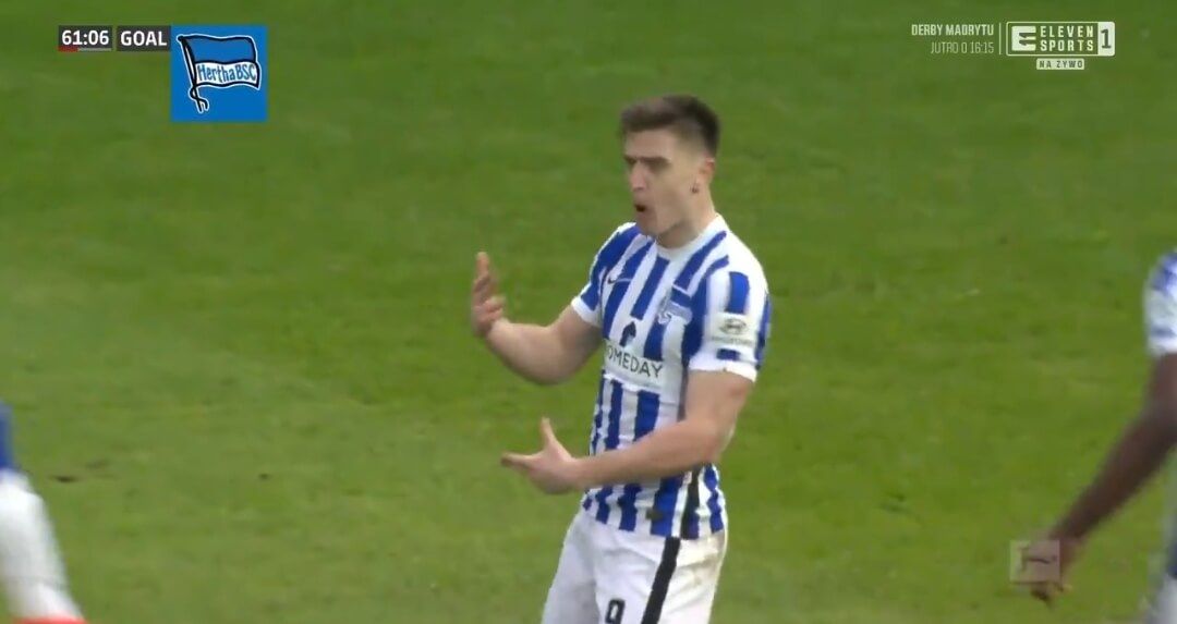 Krzysztof Piątek daje remis Hercie Berlin! 6. gol Polaka w Bundeslidze [WIDEO] Obraz wpisu
