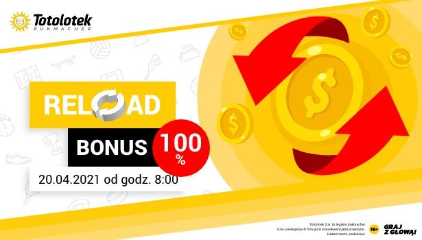 Reload bonus 100% do 100 PLN w Totolotku Obraz wpisu
