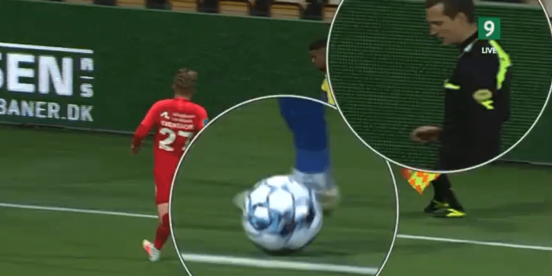 Absurdalny gol w Danii. Sędzia stał obok i nie zauważył, że piłka wyszła za linię [WIDEO] Obraz wpisu