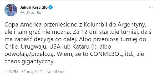Organizacyjny chaos. Tegoroczne Copa America może zostać odwołane! Obraz wpisu