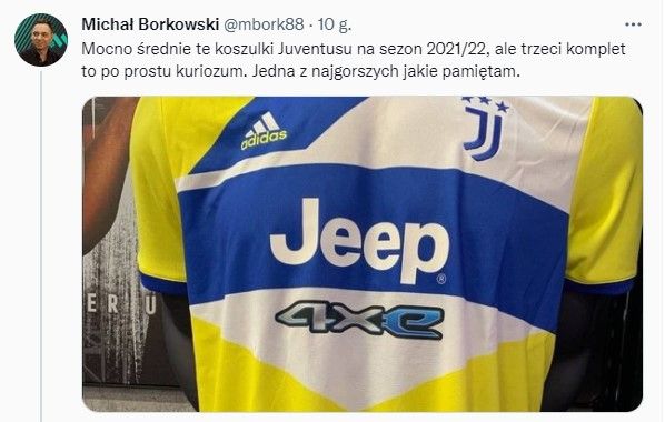 Do sieci wypłynęły stroje Juventusu na sezon 21/22. „To po prostu kuriozum” Obraz wpisu