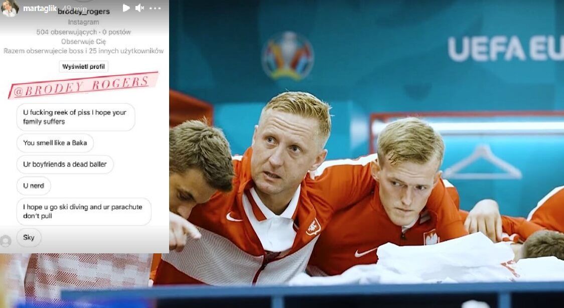 Żona Kamila Glika zaatakowana na Instagramie przez angielskich kibiców. Znamy treść wiadomości Obraz wpisu