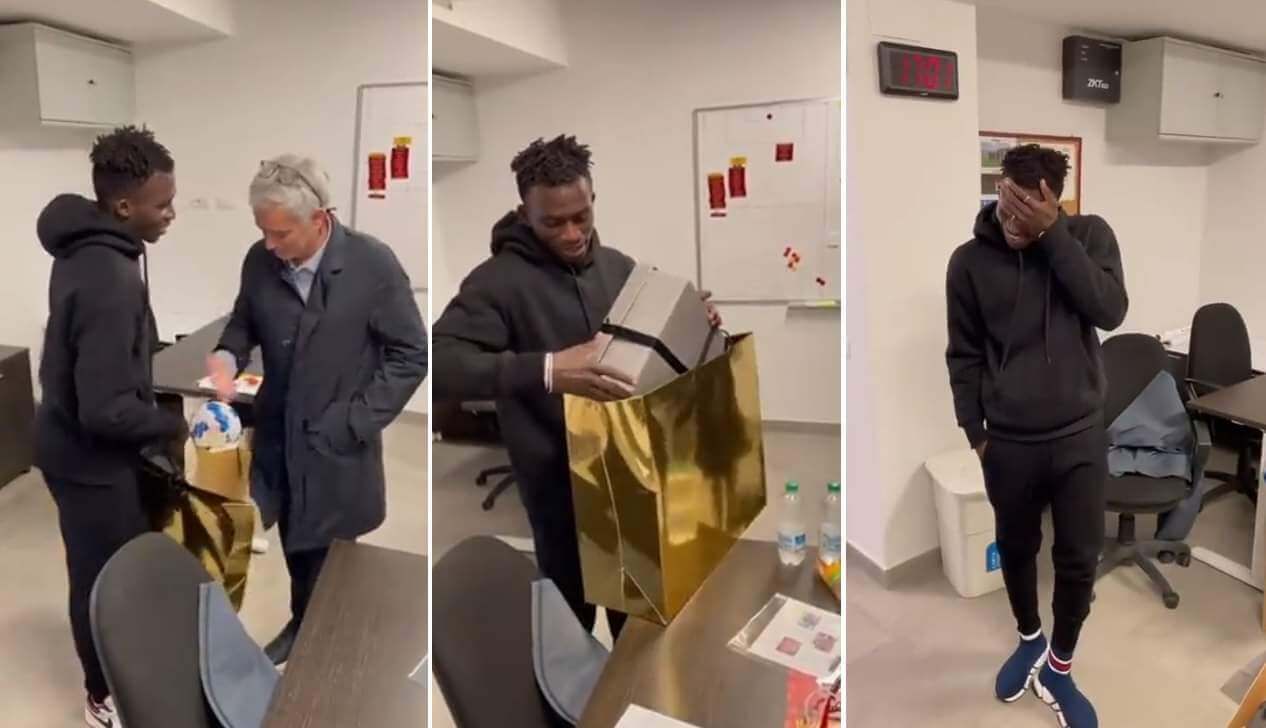 José Mourinho spełnił złożoną obietnicę. Portugalczyk kupił swojemu podopiecznemu buty [WIDEO] Obraz wpisu