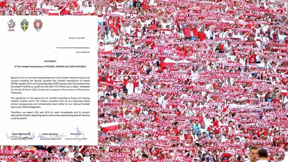 Federacje piłkarskie reagują! Polska, Szwecja i Czechy nie chcą grać w Rosji [KOMUNIKAT] Obraz wpisu