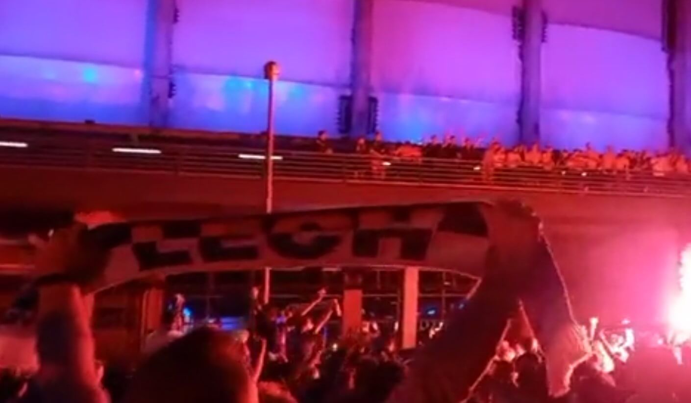 Lech Poznań mistrzem Polski. Kibice świętowali z piłkarzami pod stadionem [WIDEO] Obraz wpisu