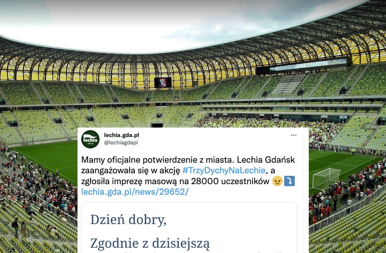 Kompromitacja Lechii! Klub zaangażował się w #TrzyDychyNaLechię, a zgłosił mecz na 28 tys. uczestników Obraz wpisu