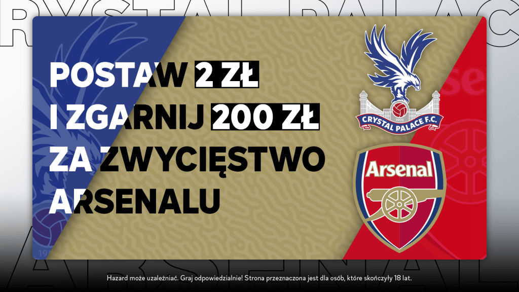 Pewniak na weekend? Zagraj za 2 zł na Arsenal i zgarnij 200 zł! Obraz wpisu