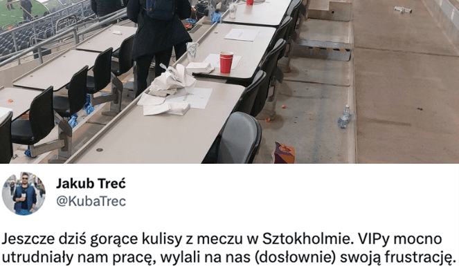 Polscy dziennikarze źle przyjęci przez szwedzkich kibiców. „Laptop zalany piwem” Obraz wpisu