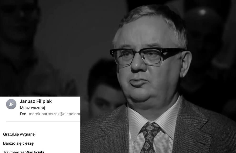 Prezes Puszczy pokazał ostatni mail od Filipiaka. Piękny gest zmarłego właściciela Cracovii Obraz wpisu