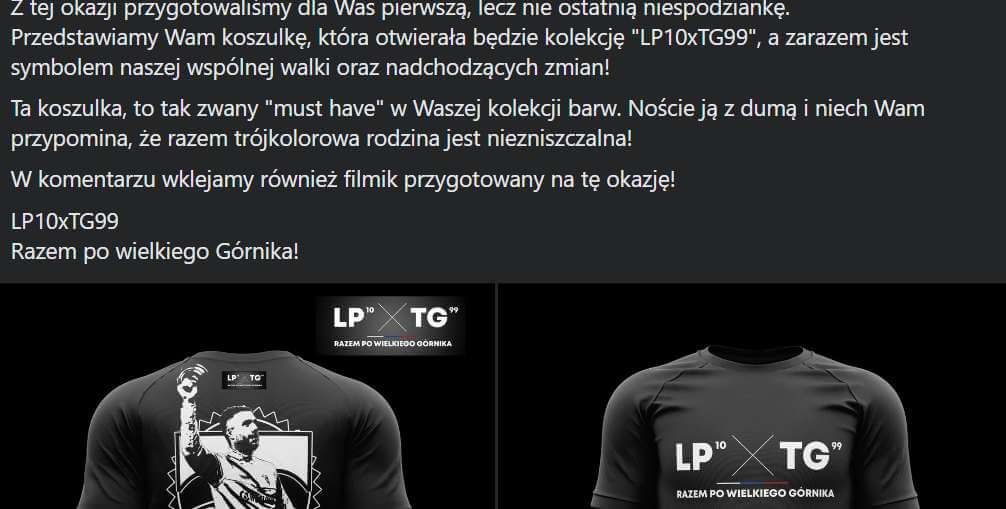 Kibice Górnika Zabrze i Lukas Podolski z niespodzianką! Specjalna koszulki wynikiem współpracy Obraz wpisu