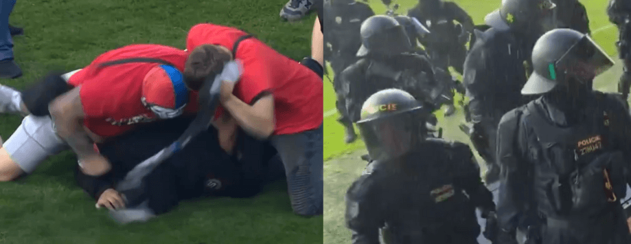 Bójka na murawie po finale pucharu Czech. Musiała interweniować policja [WIDEO] Obraz wpisu