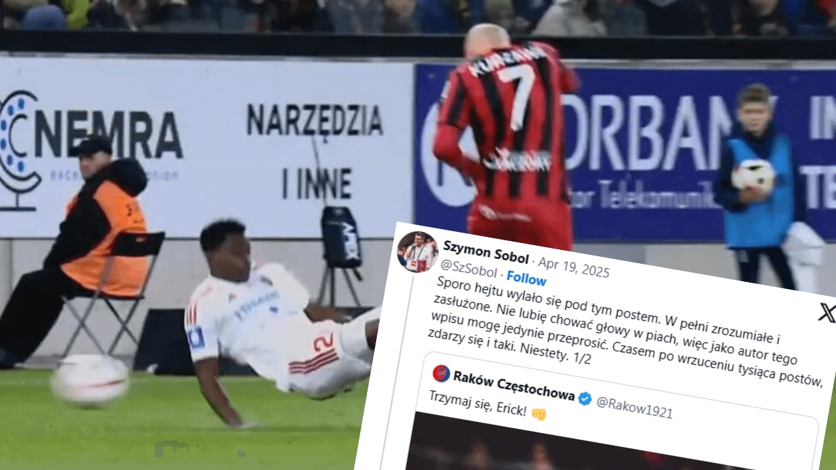 Pracownik Rakowa przeprosił po kontrowersyjnym wpisie. „Usprawiedliwienia brak” Obraz wpisu