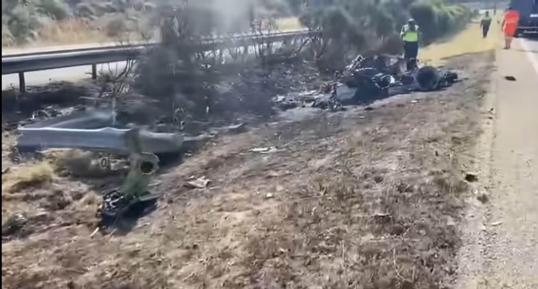 Nagranie z miejsca wypadku Diogo Joty. Z samochodu prawie nic nie zostało… [WIDEO] Obraz wpisu