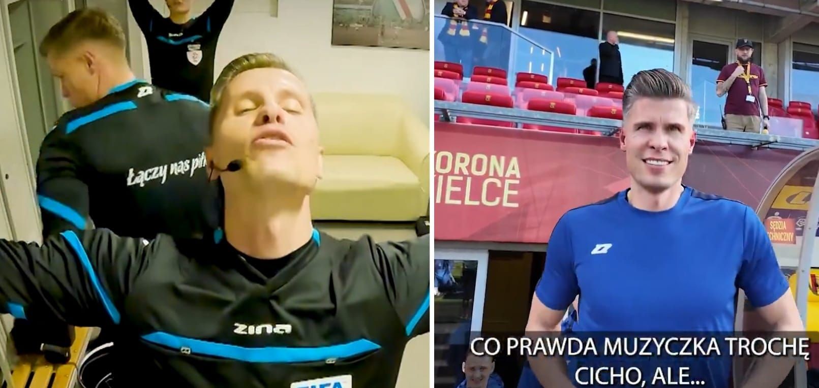 Korona Kielce przywitała sędziów specjalną piosenką. Nawiązano do hitowego filmu [WIDEO] Zdjęcie główne wpisu