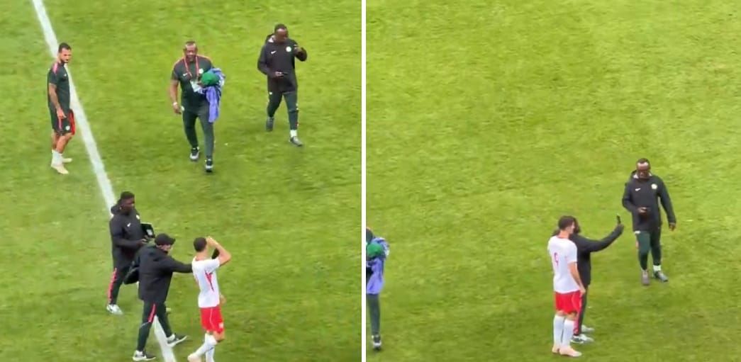 Zaskakujące obrazki po meczu. Nigeryjczycy robili sobie zdjęcia z Lewandowskim [WIDEO] Zdjęcie główne wpisu