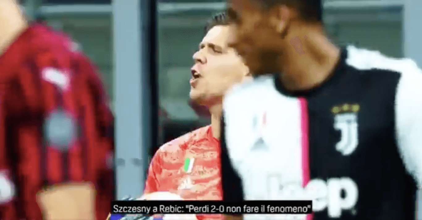 „Odważne” zachowanie Szczęsnego! Zaczepił Rebicia, po czym wpuścił 4 gole [WIDEO] Zdjęcie główne wpisu
