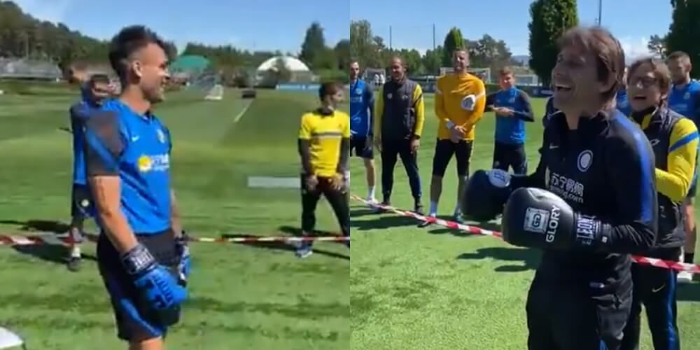 Antonio Conte vs Lautaro Martinez. Inter zorganizował walkę bokserską [WIDEO] Zdjęcie główne wpisu
