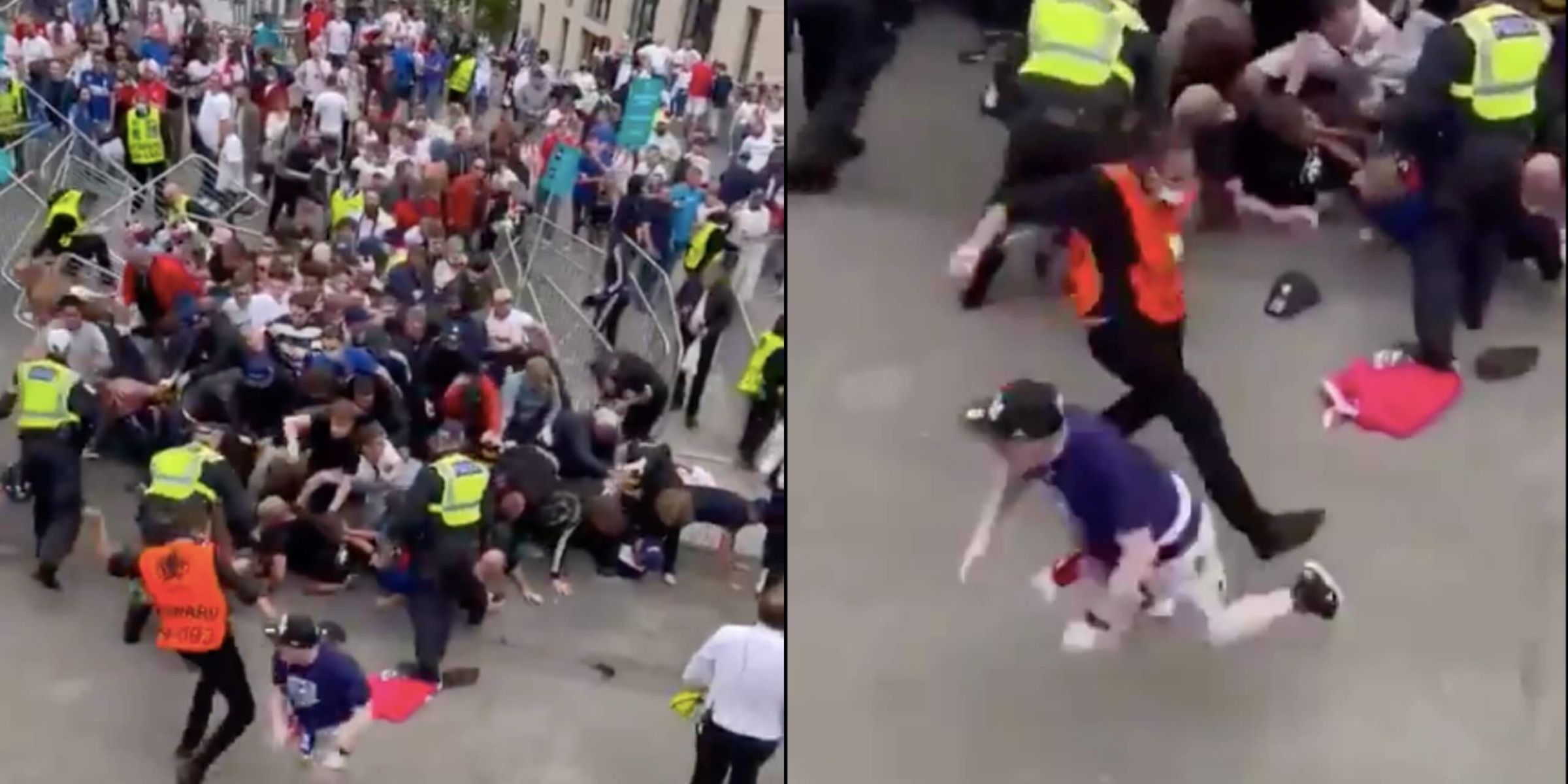Rozróba przed Wembley! Kibice próbują wedrzeć się na stadion [WIDEO] Zdjęcie główne wpisu