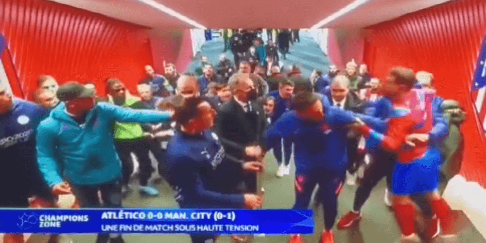 Piłkarze Atletico i City starli się też po meczu. W tunelu interweniowała policja [WIDEO] Zdjęcie główne wpisu