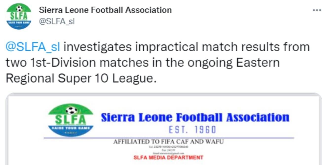 Przekręt w drugiej lidze Sierra Leone. Wyniki 95:0 i 91:1 w spotkaniach zespołów walczących o awans do ekstraklasy Zdjęcie główne wpisu