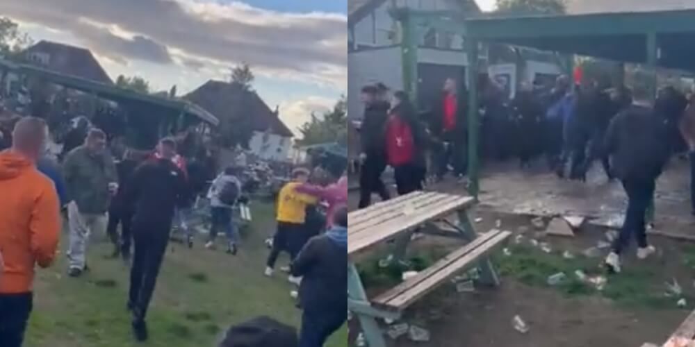 Skandal kibicowski przed hitem Ligi Narodów. Kibole napadli na pub z maczetami [WIDEO] Zdjęcie główne wpisu