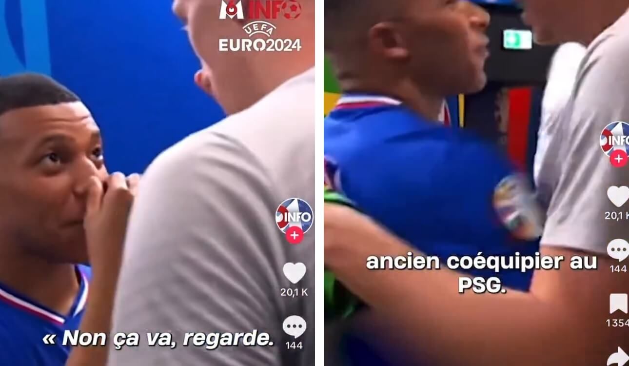 Sympatyczna rozmowa Kyliana Mbappe z Marcinem Bułką. Rozmawiali o swoich nosach [WIDEO] Zdjęcie główne wpisu
