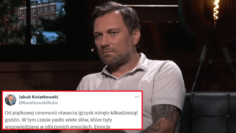 Jakub Kwiatkowski wydał komunikat po zawieszeniu Babiarza. „Sport powinien być wolny od polityki.” Zdjęcie główne wpisu
