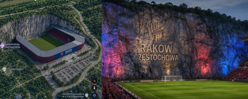 Nowy stadion Rakowa może powstać w urokliwym miejscu. Koncepcja ma nawiązywać do stadionu w Bradze Obraz wpisu
