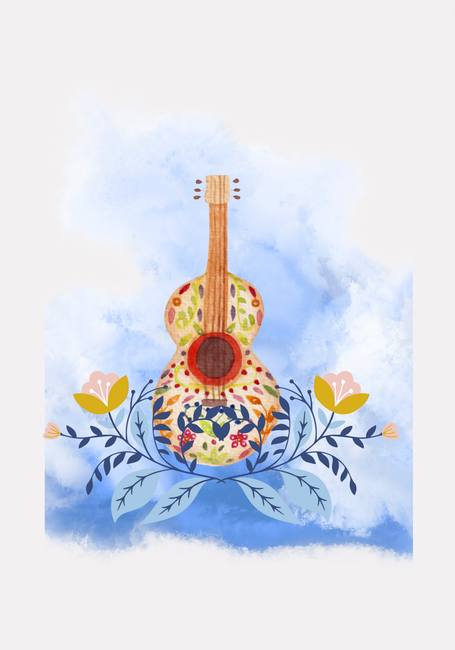 The Last Living Shepherdess Music Folkart Guitar