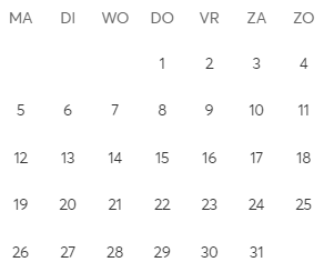 Kalender-HomeExchange-huizenruil-niet beschikbaar
