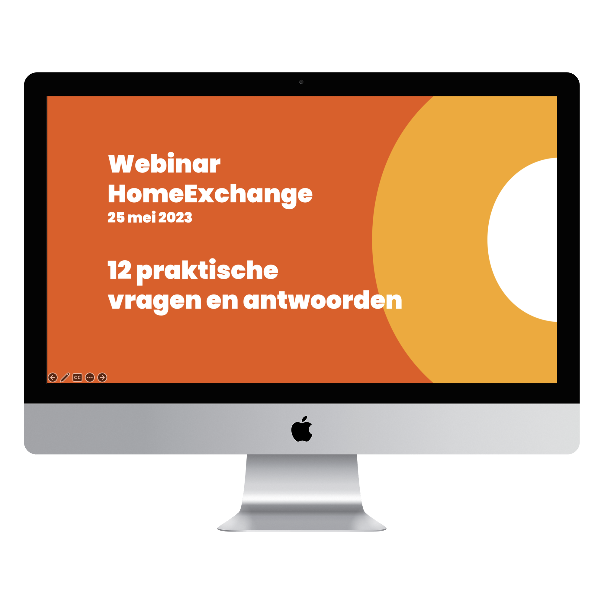 Computer met de eerste dia van het webinar 12 praktische vragen en antwoorden