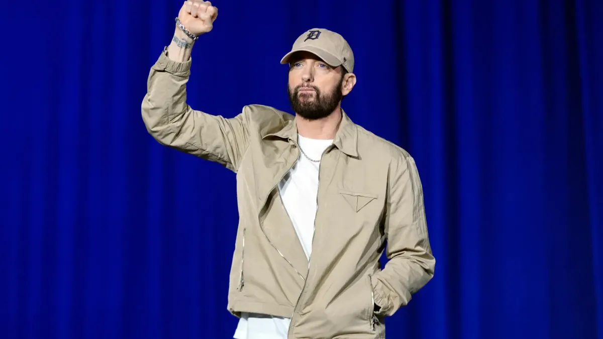 Eminem Rocks Detroit Rally for Kamala Harris: ‘No One Wants an America of Fear and Retribution’