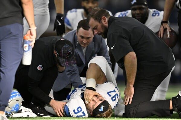 NFL News & Injury Updates: Aidan Hutchinson Undergoes Surgery for Broken Leg, Marvin Harrison Jr. in Concussion Protocol