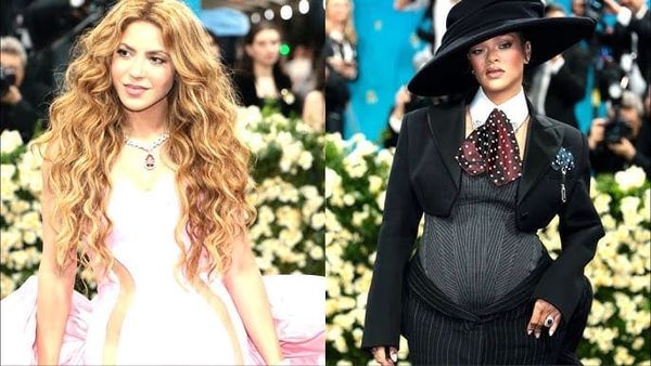 Rihanna’s Baby Bump Stuns at Met Gala, But Shakira Leaked It First