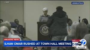 Man Arrested After Spraying Rep. Ilhan Omar With Unknown Substance at Minneapolis Town Hall
