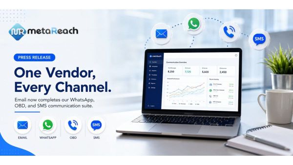 One Vendor, Every Channel: MetaReach Marketing Rolls Out Email Marketing to Complete Its WhatsApp, OBD, and SMS Communication Suite